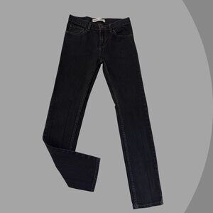 510 Skinny Fit Boys Black Jeans, 18 Reg
